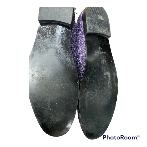 Cool Tiro Men’s EU size: 47 purple glitter tassel swagger loafers - Picture 9 of 9